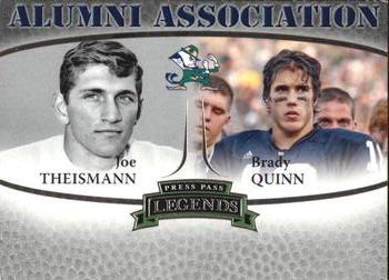2007 Press Pass Legends - Alumni Association #3 Joe Theismann / Brady Quinn Front