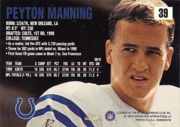 1999 SkyBox Dominion #39 Peyton Manning Back