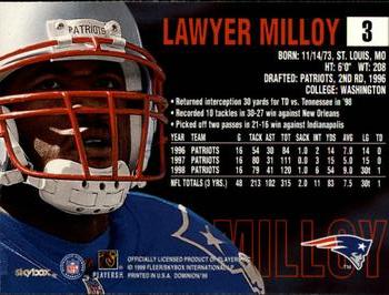 1999 SkyBox Dominion #3 Lawyer Milloy Back