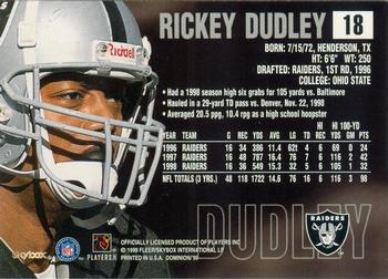 1999 SkyBox Dominion #18 Rickey Dudley Back