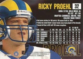 1999 SkyBox Dominion #32 Ricky Proehl Back