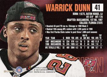 1999 SkyBox Dominion #41 Warrick Dunn Back