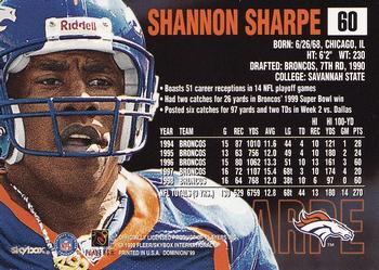 1999 SkyBox Dominion #60 Shannon Sharpe Back