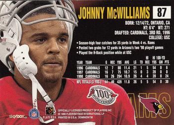 1999 SkyBox Dominion #87 Johnny McWilliams Back