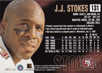 1999 SkyBox Dominion #131 J.J. Stokes Back