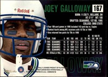 1999 SkyBox Dominion #167 Joey Galloway Back