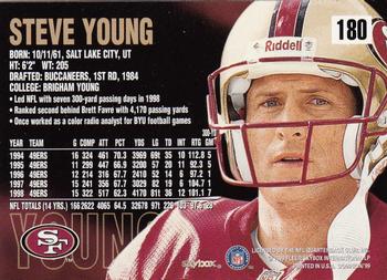 1999 SkyBox Dominion #180 Steve Young Back