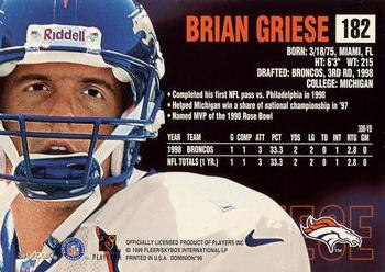 1999 SkyBox Dominion #182 Brian Griese Back