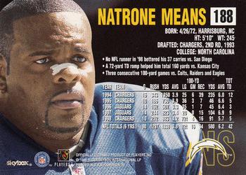 1999 SkyBox Dominion #188 Natrone Means Back
