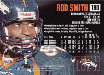 1999 SkyBox Dominion #190 Rod Smith Back