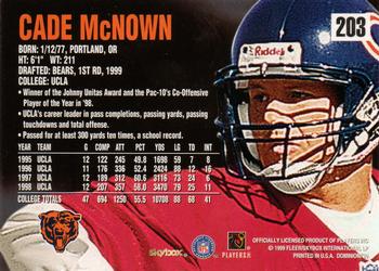 1999 SkyBox Dominion #203 Cade McNown Back