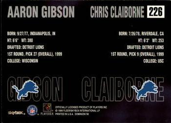 1999 SkyBox Dominion #226 Aaron Gibson / Chris Claiborne Back