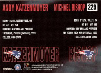 1999 SkyBox Dominion #229 Andy Katzenmoyer / Michael Bishop Back