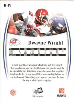 2007 Press Pass Legends - Bronze #B-19 Dwayne Wright Back