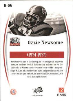 2007 Press Pass Legends - Bronze #B-66 Ozzie Newsome Back