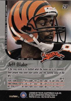 1999 SkyBox Molten Metal #29 Jeff Blake Back