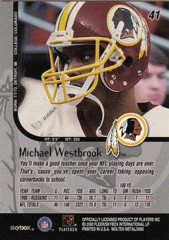 1999 SkyBox Molten Metal #41 Michael Westbrook Back