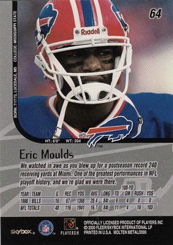 1999 SkyBox Molten Metal #64 Eric Moulds Back
