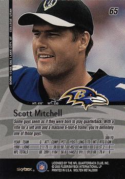1999 SkyBox Molten Metal #65 Scott Mitchell Back
