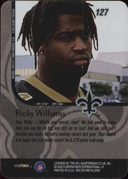1999 SkyBox Molten Metal #127 Ricky Williams Back