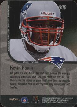 1999 SkyBox Molten Metal #143 Kevin Faulk Back