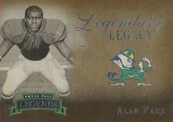 2007 Press Pass Legends - Legendary Legacy #12 Alan Page Front