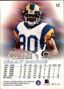1999 SkyBox Premium #13 Isaac Bruce Back