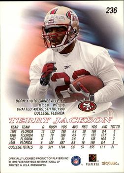 1999 SkyBox Premium #236 Terry Jackson Back