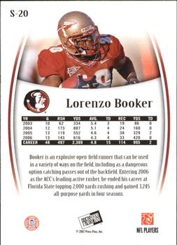 2007 Press Pass Legends - Silver #S-20 Lorenzo Booker Back
