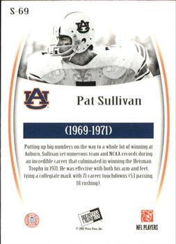 2007 Press Pass Legends - Silver #S-69 Pat Sullivan Back