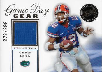 2007 Press Pass SE - Game Day Gear Jerseys Gold #GDG-CL Chris Leak Front