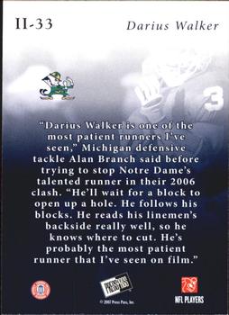 2007 Press Pass SE - Insider Insight #II-33 Darius Walker Back