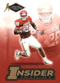 2007 Press Pass SE - Insider Insight Collectors Series #II-17 Adrian Peterson Front