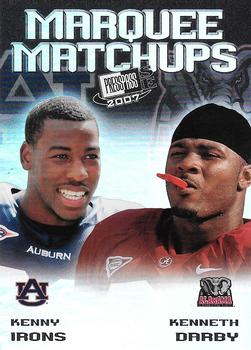 2007 Press Pass SE - Marquee Matchups #MM-16 Kenny Irons / Kenneth Darby Front