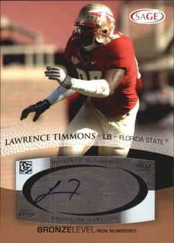 2007 SAGE - Autographs Bronze #A55 Lawrence Timmons Front