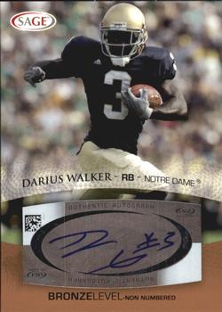 2007 SAGE - Autographs Bronze #A57 Darius Walker Front