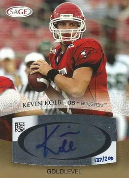 2007 SAGE - Autographs Gold #A30 Kevin Kolb Front