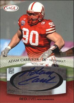 2007 SAGE - Autographs Red #A11 Adam Carriker Front