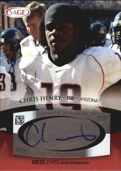 2007 SAGE - Autographs Red #A23 Chris Henry Front