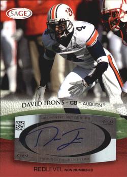 2007 SAGE - Autographs Red #A26 David Irons Front