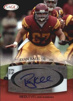 2007 SAGE - Autographs Red #A29 Ryan Kalil Front
