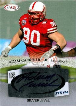 2007 SAGE - Autographs Silver #A11 Adam Carriker Front
