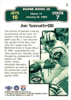 1999 Sports Illustrated #3 Joe Namath Back
