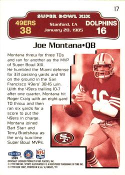 1999 Sports Illustrated #17 Joe Montana Back