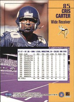 1999 Sports Illustrated #85 Cris Carter Back