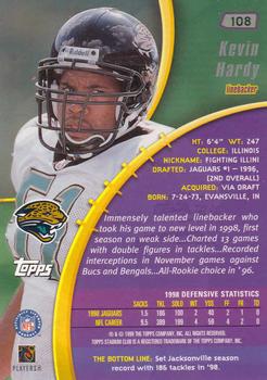 1999 Stadium Club #108 Kevin Hardy Back