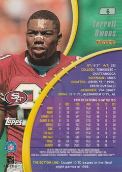 1999 Stadium Club Chrome #6 Terrell Owens Back