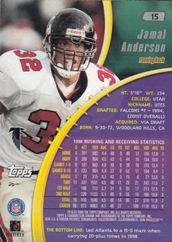 1999 Stadium Club Chrome #15 Jamal Anderson Back