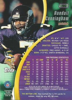 1999 Stadium Club Chrome #96 Randall Cunningham Back