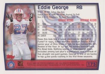 1999 Topps #175 Eddie George Back